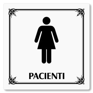 WC ženy pacienti, 100x100mm, bílá, Nebraska